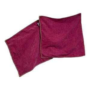 MIULEE HOT PINK GOLD TRIM THROW PILLOW SHAMS (2)